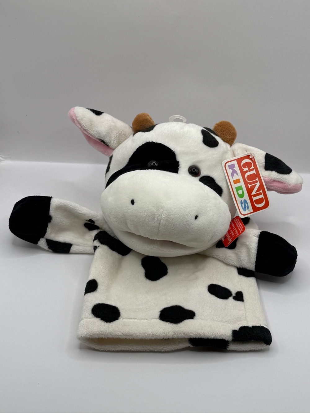 Gund Kids Cow Hand Puppet Learning Toy Stuffed Animal Plush